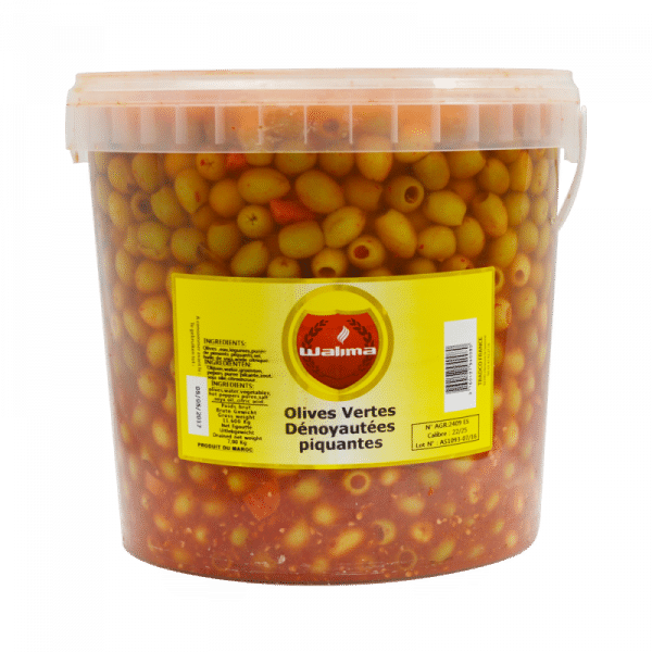 Olives vertes piquantes dénoyautées 7kg