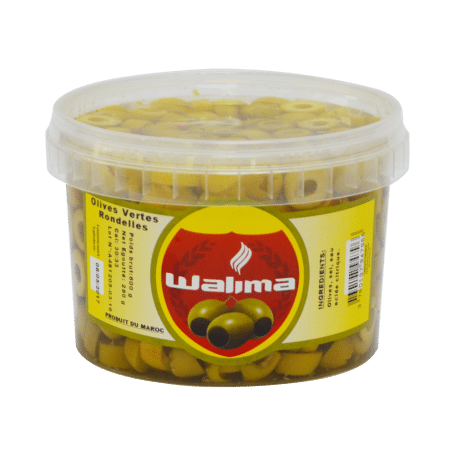 olives vertes en rondelles