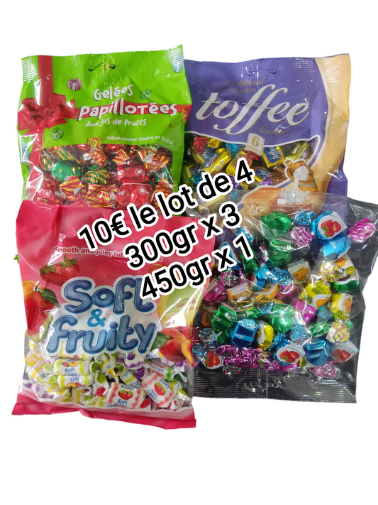 Bonbon VEGAN 1350gr ( lot de 4 sachets ) Halal