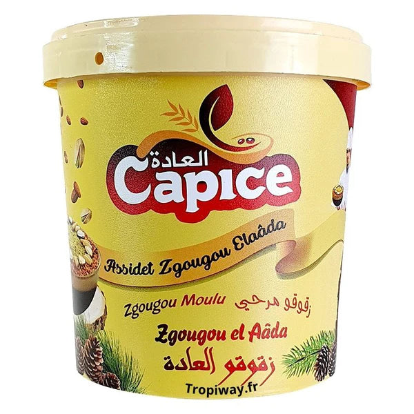 Assidet Zgougou Capice = une crème pâtissière vanille offerte