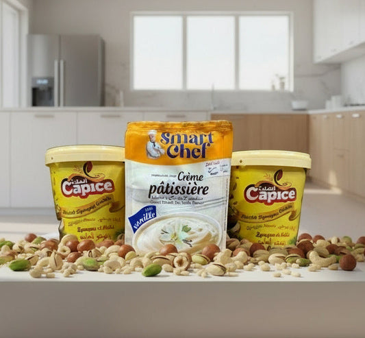 Assidet Zgougou Capice = une crème pâtissière vanille offerte