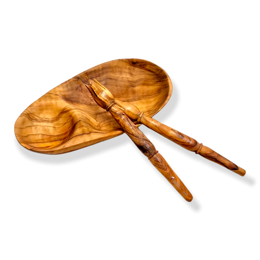 Plat à olive en bois