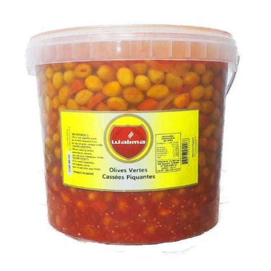 Olives Vertes Cassées Piquantes